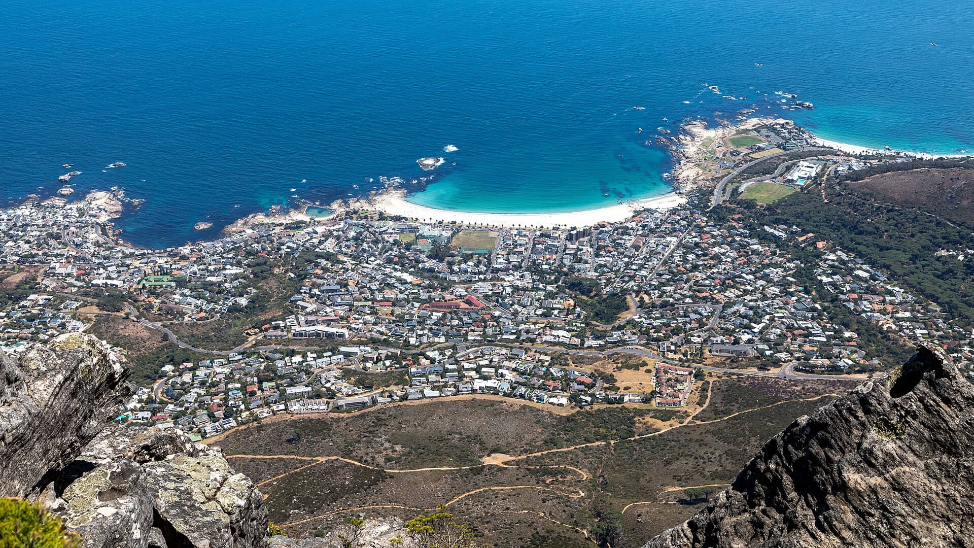 Camps Bay from Table Mountain, Cape Town